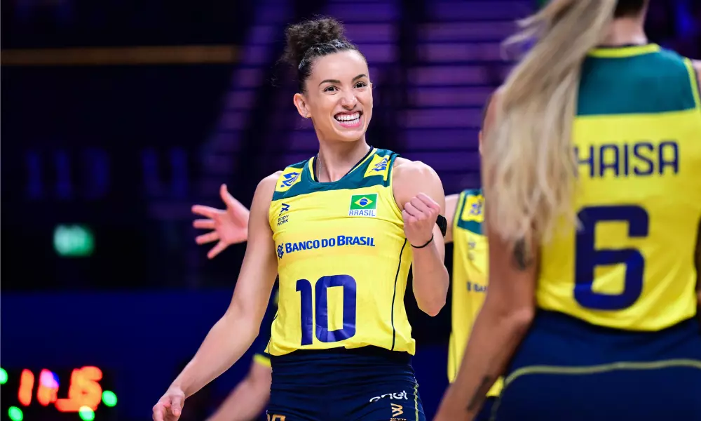 Gabi Guimarães, uma das principais jogadoras do Brasil na VNL 2024 (Foto: Volleyball World)