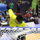 Seleção brasileira de goalball, classificada para os Jogos Paralímpicos de Paris-2024, em ação (Foto: Renan Cacioli/CBDV)