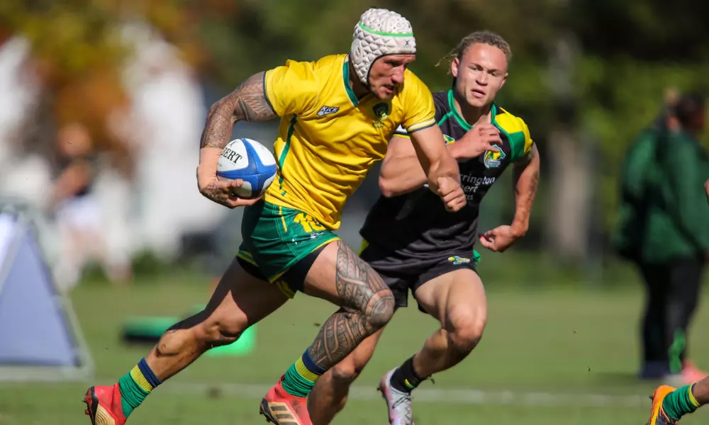 Seleção brasileira masculina de rugby em ação (Foto: Lucas Drudi/Brasil Rugby)