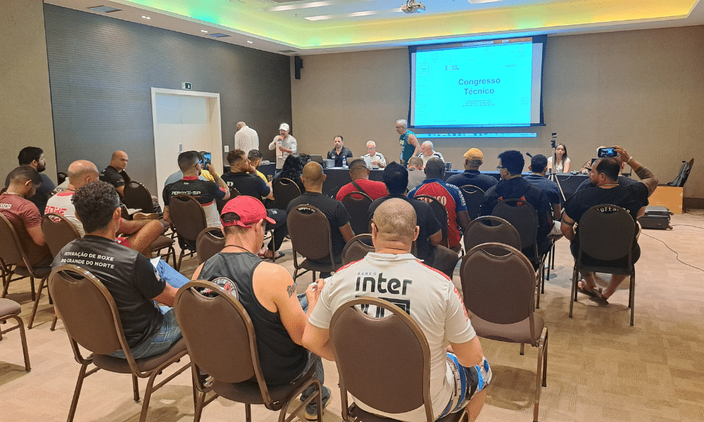 Realização do congresso técnico do Brasileiro Elite de boxe, em Brasília (Foto: Camila Nakazato/CBBoxe)