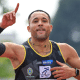 Eduardo de Deus celebrando o índice olímpico batido no Troféu Brasil (Wagner Carmo/CBAt)