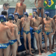 Jogadores da seleção brasileira de polo aquatico sub-16