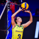 Macris em quadra no confronto entre Brasil e Holanda pela Liga das Nações de vôlei feminino (VNL). Ela vai jogar no Praia Clube na próxima Superliga
