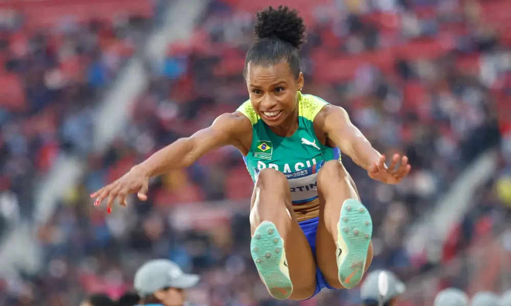 Eliane Martins no salto em distância feminino dos jogos Olímpicos de Paris-2024