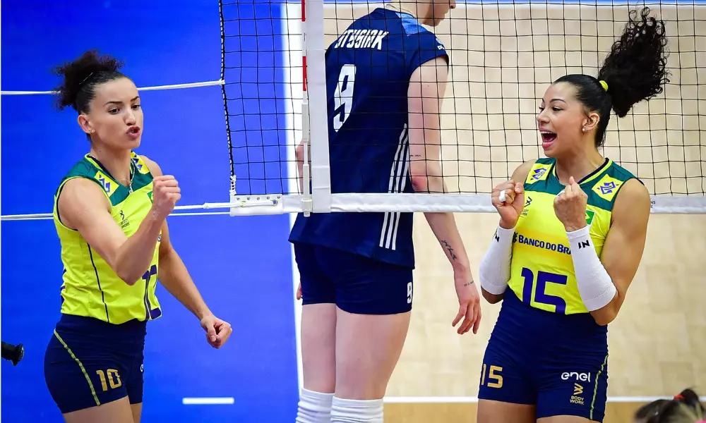 Gabi e Carol vibram com ponto na Liga das Nações de vôlei feminino