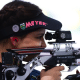 Geovana Meyer em ação durante disputa da carabina três posições do tiro esportivo; ela estará em Paris-2024