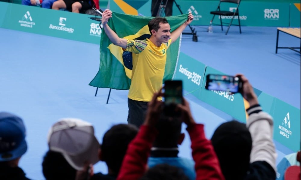 Hugo Calderano, Vitor Ishiy e Bruna Takahashi, WTT Star Contender Ljubljana