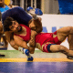 Marat Garipov em ação durante uma luta de wrestling