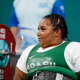 Tayana Medeiros durante disputa da Copa do Mundo de Tbilisi de halterofilismo, em que bateu recorde das Américas