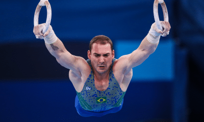 Arthur Zanetti foi árbitro nas argolas no Troféu Brasil de ginástica artística