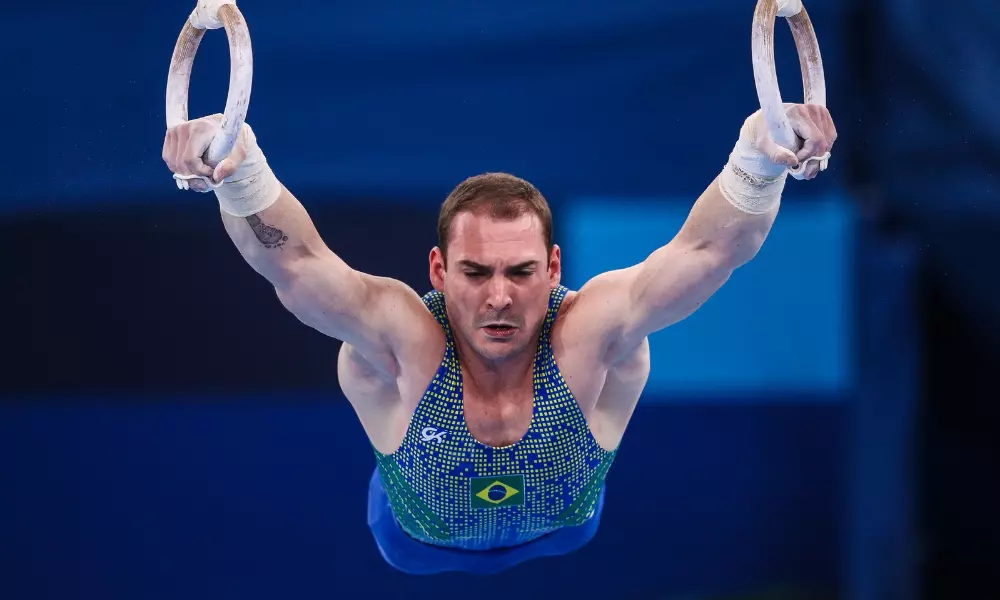 Arthur Zanetti foi árbitro nas argolas no Troféu Brasil de ginástica artística