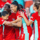 Bia Zaneratto comemora gol do Kansas City Current em jogo na NWSL