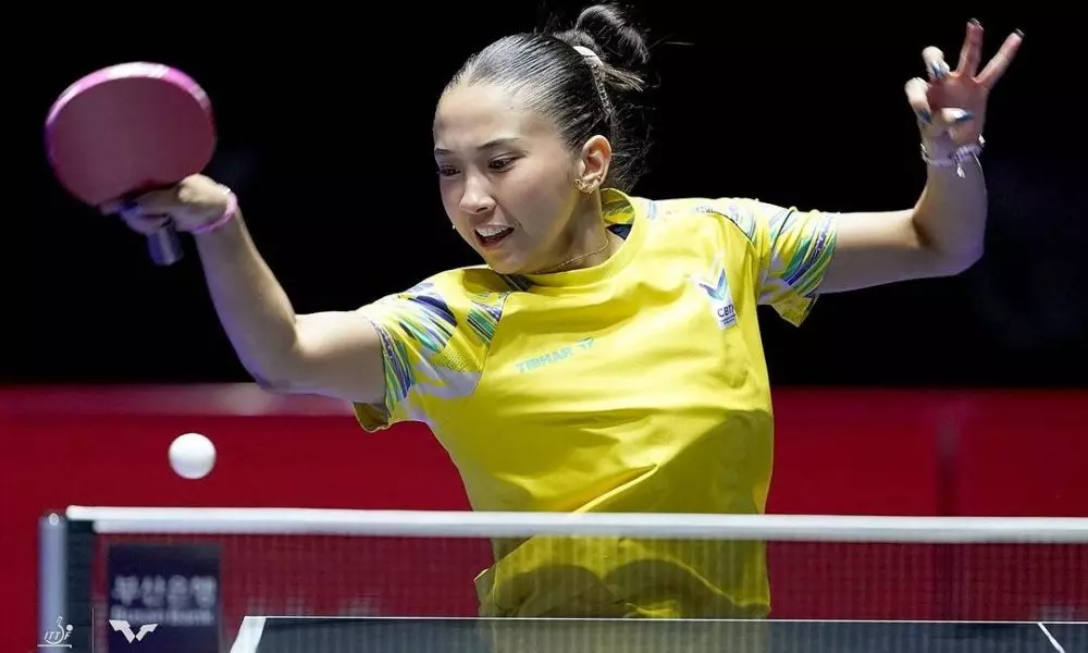 Giulia Takahashi, Karina Senaga, Beatriz Fiore, Julia Hatakeyama, Youth Contender Lima Paris tênis de mesa