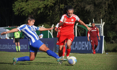 Lance do jogo entre Internacional e Avaí Kindermann no Brasileirão Feminino