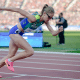 Jaqueline Weber em prova de 800m rasos na Tchéquia