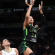 Jogadora do Minnesota Lynx na partida contra o Dallas Wings na WNBA. Time de Stephanie Soares perdeu
