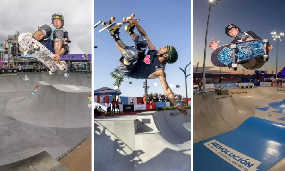 Augusto Akio, Pedro Barros e Luigi Cini no Park masculino - Skate - Jogos Olímpicos de Paris-2024