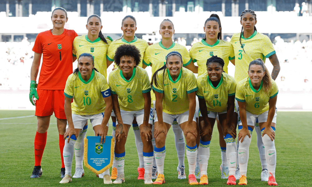 Seleção brasileira feminina de futebol antes de partida pelos Jogos Olímpicos de Paris-2024 (Foto: Rafael Ribeiro/CBF)