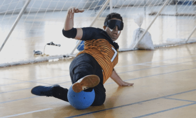 O ala Divino, do Louis Braille, em ação no Regional Centro-Norte de goalball (Foto: Renan Cacioli/CBDV)