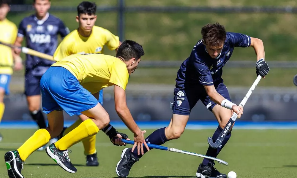 Partida entre Brasil e Argentina, válida pelo Pan-Americano Júnior de hóquei sobre grama (Divulgação/Pan American Hockey Federation)