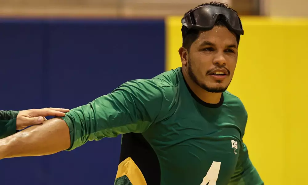 Leomon Moreno, atleta da seleção brasileira de goalball (Divulgação/CPB)