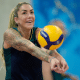 Thaísa Daher em treinamento do Brasil antes da estreia dos Jogos Olímpicos de Paris-2024 (Alexandre Loureiro/COB)