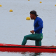 Gabriel Nascimento em ação no C1 500m do Mundial Sub-23 de canoagem velocidade, junto com Mateus Nunes