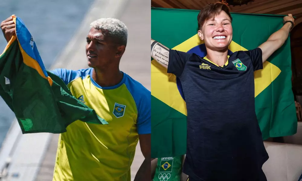 Isaquias Queiroz e Rachel Kochhann paris-2024, cerimônia de abertura