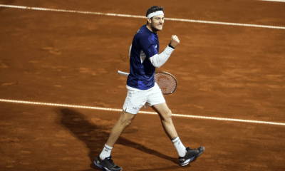 Marcelo Demoliner cerra os punhos e vibra após semi do Challenger de Amersfoort, com Guillermo Duran (Challenger de Verona), partidas, santiago