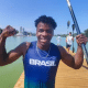 Mateus Nunes no Mundial júnior de canoagem velocidade