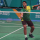 Ygor Coelho em ação no torneio de badminton dos Jogos Olímpicos de Paris-2024, individual masculino