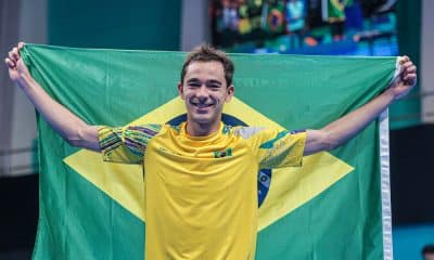 01.11.2023 - Jogos Pan-americanos Santiago 2023 -Tênis de mesa - Hugo Calderano ganhou a medalha de ouro no individual masculino - Foto Wander Roberto/COB @wander_imagem
