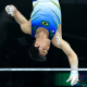 Arthur Nory compete na barra fixa nos Jogos Olímpicos de Paris