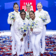 Equipe feminina de ginástica artística dos Estados Unidos EUA nos Jogos Olímpicos Paris-2024