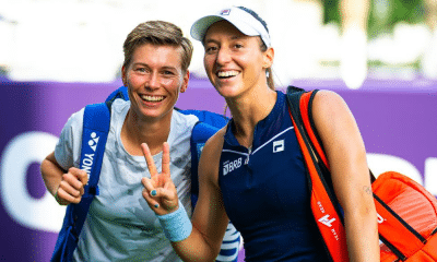Luisa Stefani e a holandesa Demi Schuurs, parceiras para a disputa do US Open (Foto: Jimmie48)