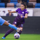 Angelina em partida da NWSL, vestindo a camisa do Orlando Pride (Reprodução/X/@ORLPride)