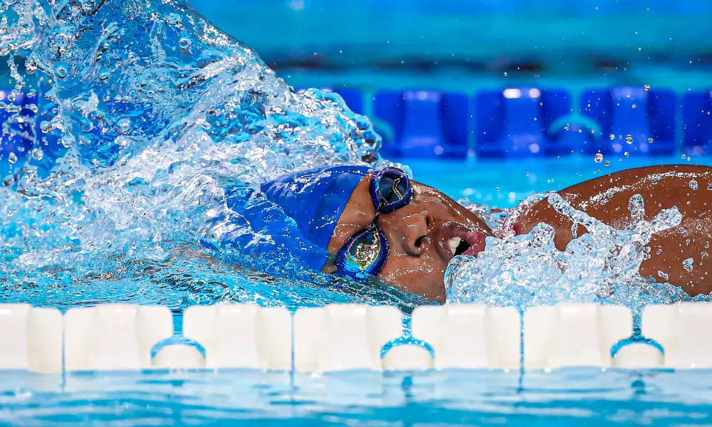Lídia Cruz, uma das nadadoras do revezamento medalhista pelo Brasil nos Jogos de Paris-2024 (Foto: Wander Roberto/CPB)