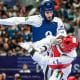 Edival Pontes, o Netinho, na disputa do taekwondo nos Jogos Olímpicos de Paris-2024