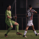 Jogadores do Fluminense comemoram empate contra o Atlético-MG no Brasileirão Sub-17 de futebol masculino