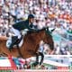 Na imagem, Stephan Barcha, que foi o melhor do Brasilno hipismo em Paris.