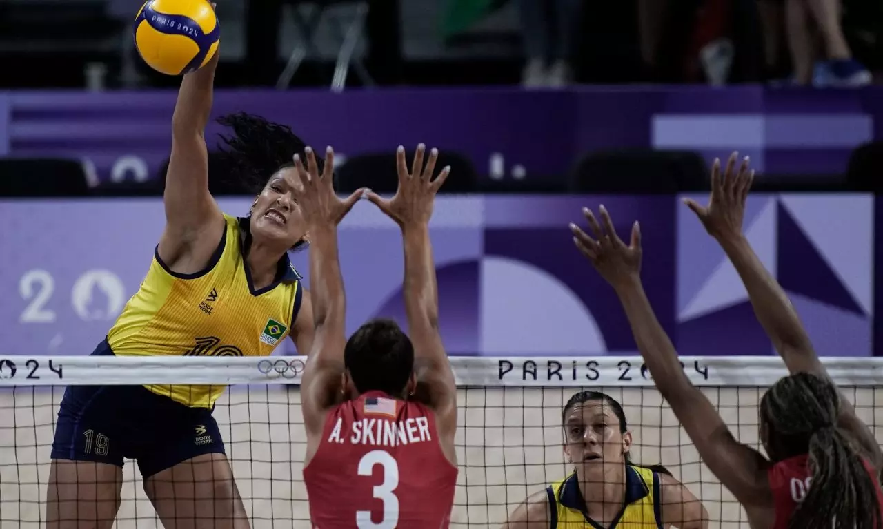 Brasil EUA Estados Unidos vôlei feminino Olimpíada de Paris Jogos Olímpicos semifinal final