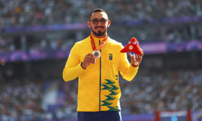 Cícero Nobre na cerimônia de premiação dos Jogos Paralímpicos de Paris-2024