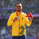 Cícero Nobre na cerimônia de premiação dos Jogos Paralímpicos de Paris-2024
