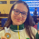 Stella Santos no Sul-americano cadete de esgrima