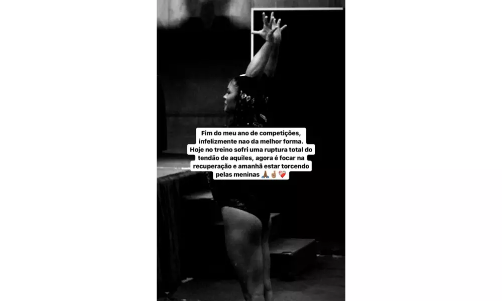 Story de Andreza Lima confirmando lesão