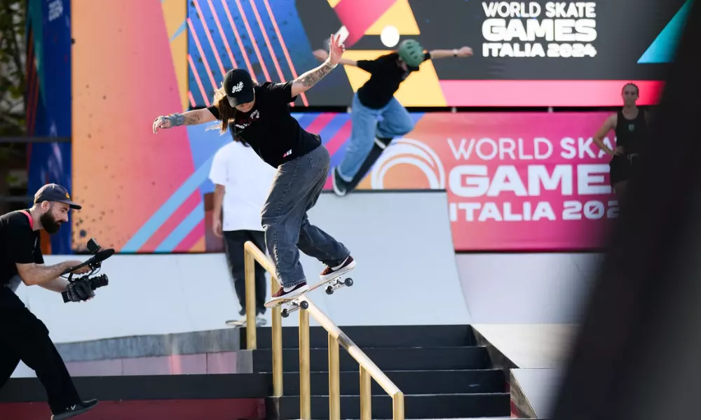 Pâmela Rosa no Mundial de Skate street feminino em Roma