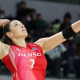 Rosamaria em jogo do Denso Airybees na liga japonesa de vôlei brasileiros liga do japão de vôlei