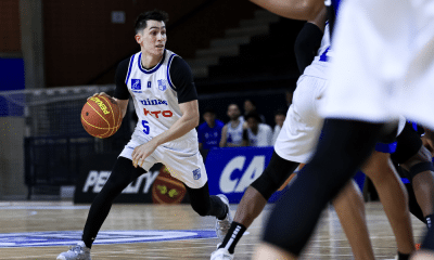 Baralle em ação no duelo entre Pinheiros e Minas pelo NBB; o Flamengo também venceu