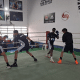 Atletas da seleção brasileira de boxe em treino antes de embarcar para o Mundial Juvenil
