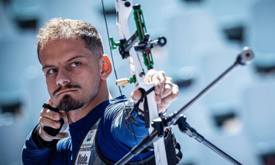 Marcus D'Almeida na final da Copa do Mundo de tiro com arco (Foto: World Archery), marquinhos, indoor